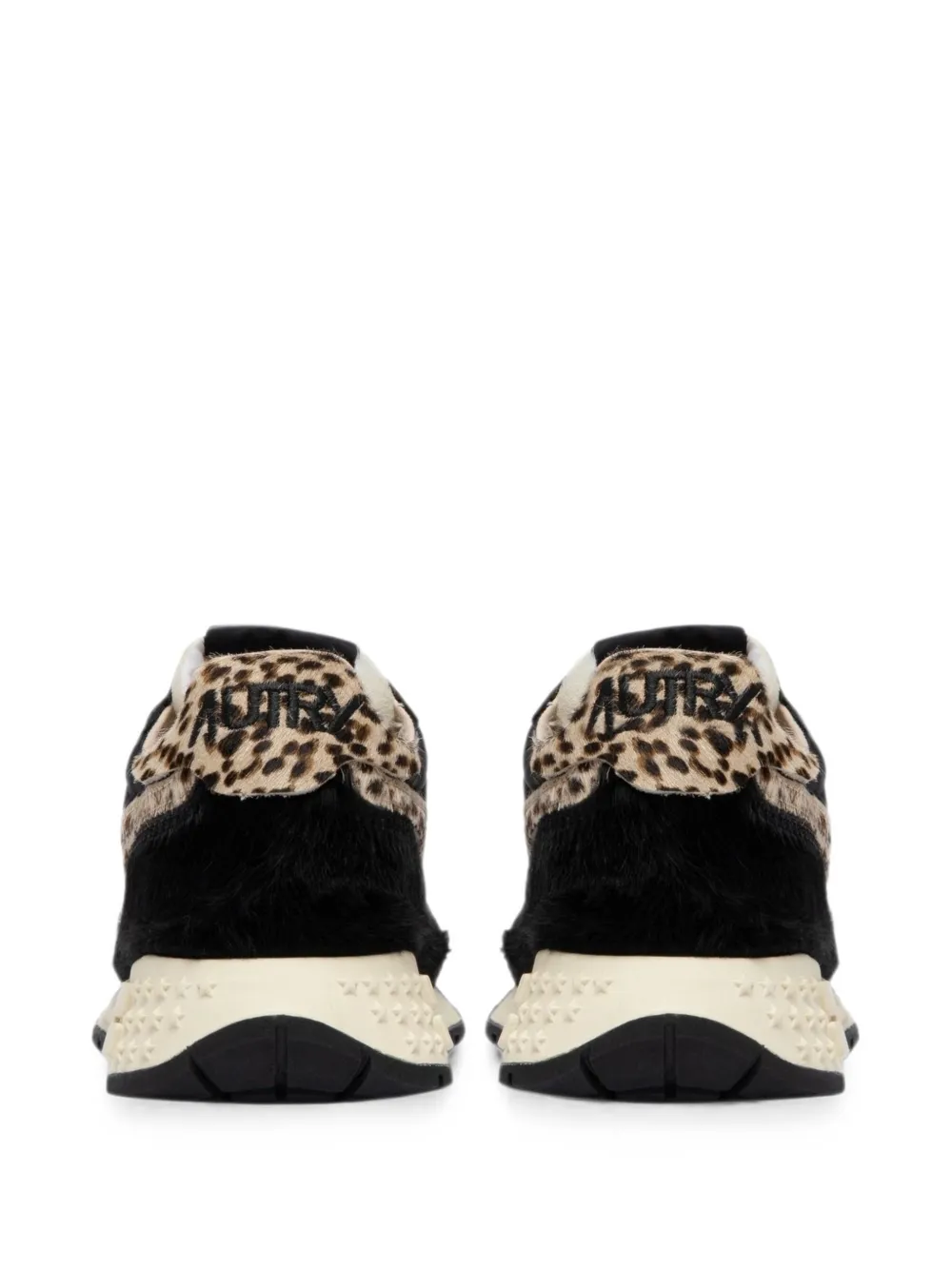 Autry Reelwind Low leopard-print pony-hair sneakers Zwart