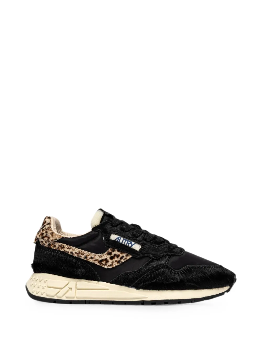 Autry Reelwind Low leopard-print pony-hair sneakers Zwart