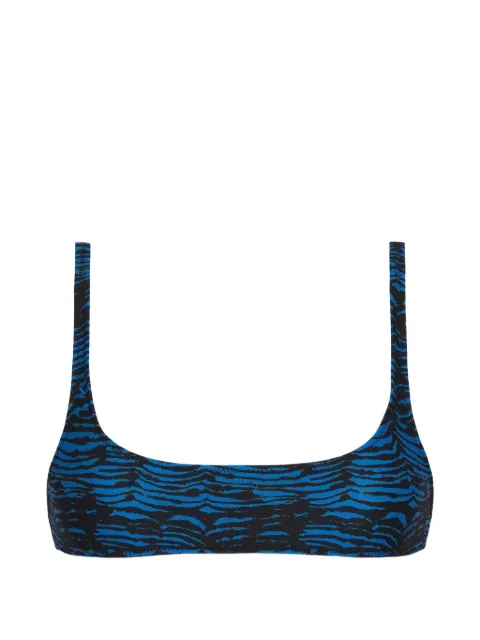TROPIC OF C tiger-print scoop-neck bikini top