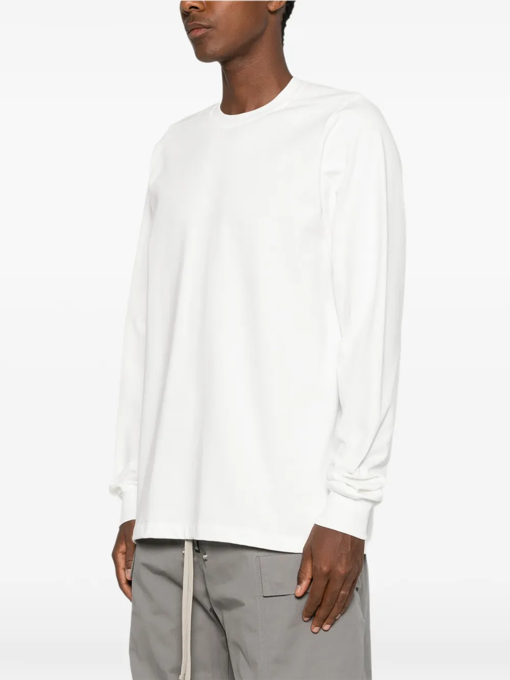 Rick Owens Katoenen T-shirt met lange mouwen Wit