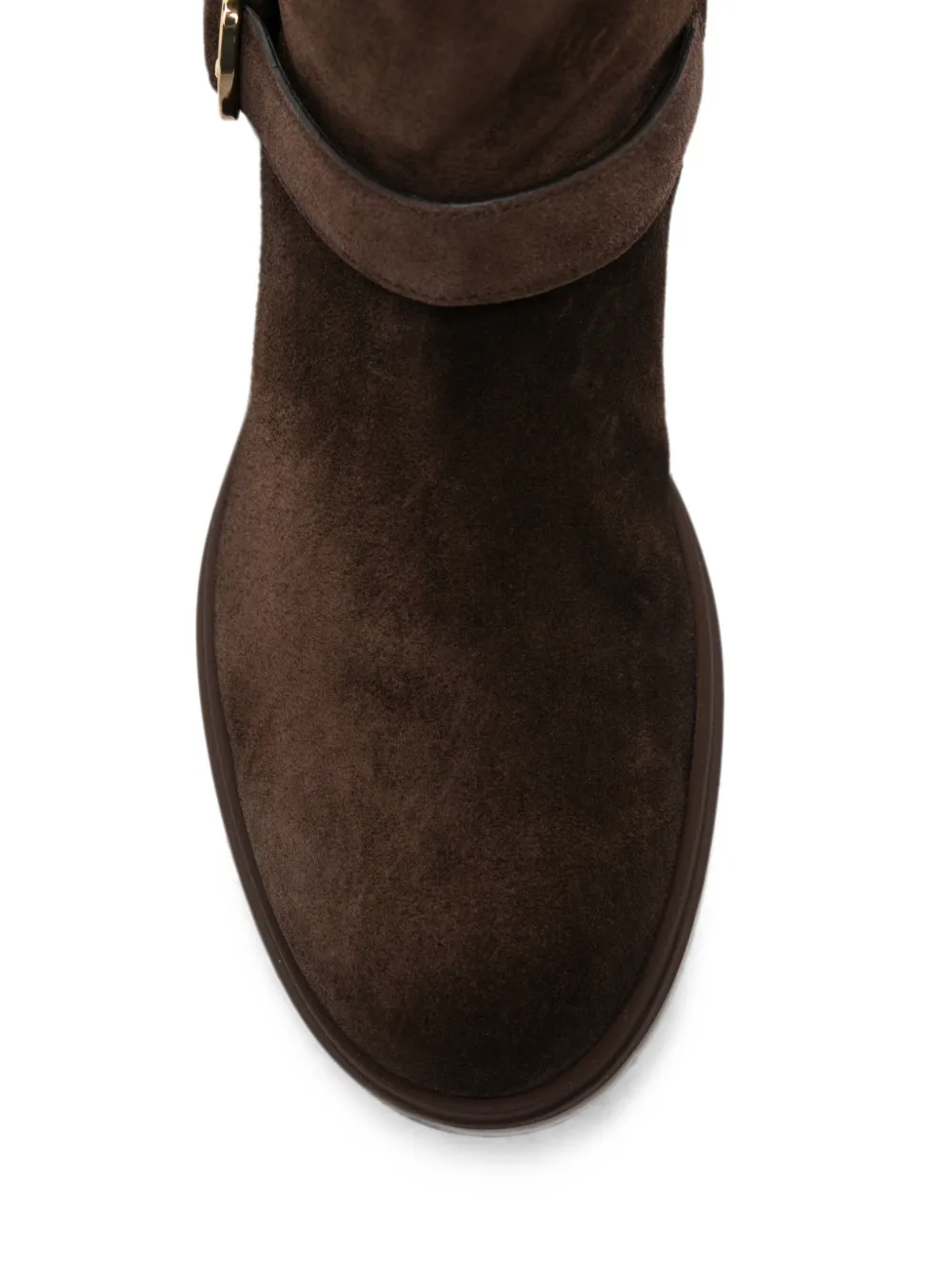 Santoni buckle-strap suede boots Bruin