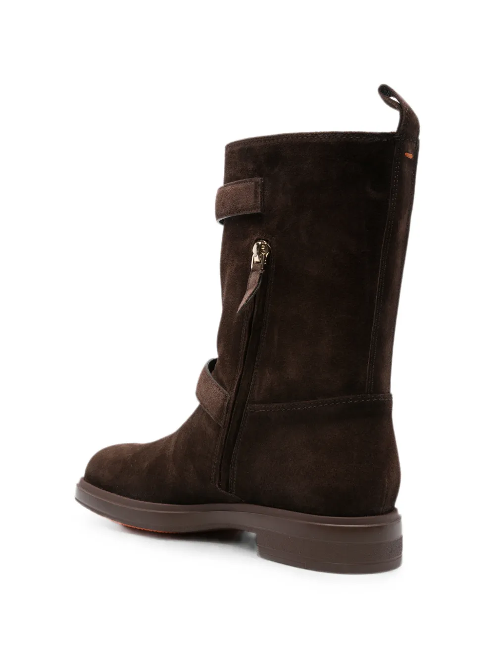 Santoni buckle-strap suede boots Bruin