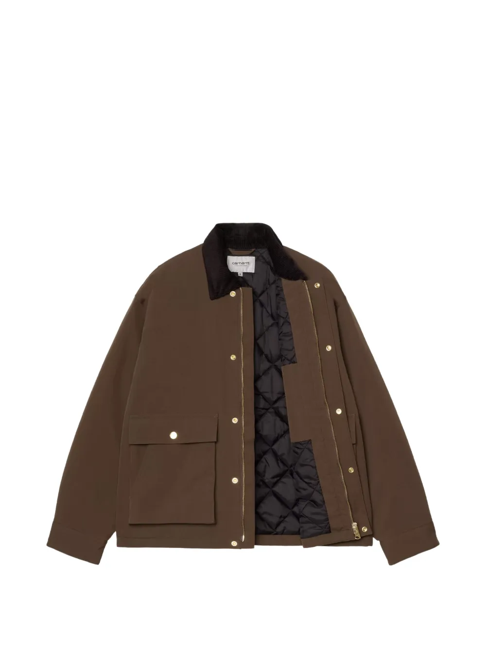 Carhartt WIP Quentin jack met ribfluwelen kraag Bruin