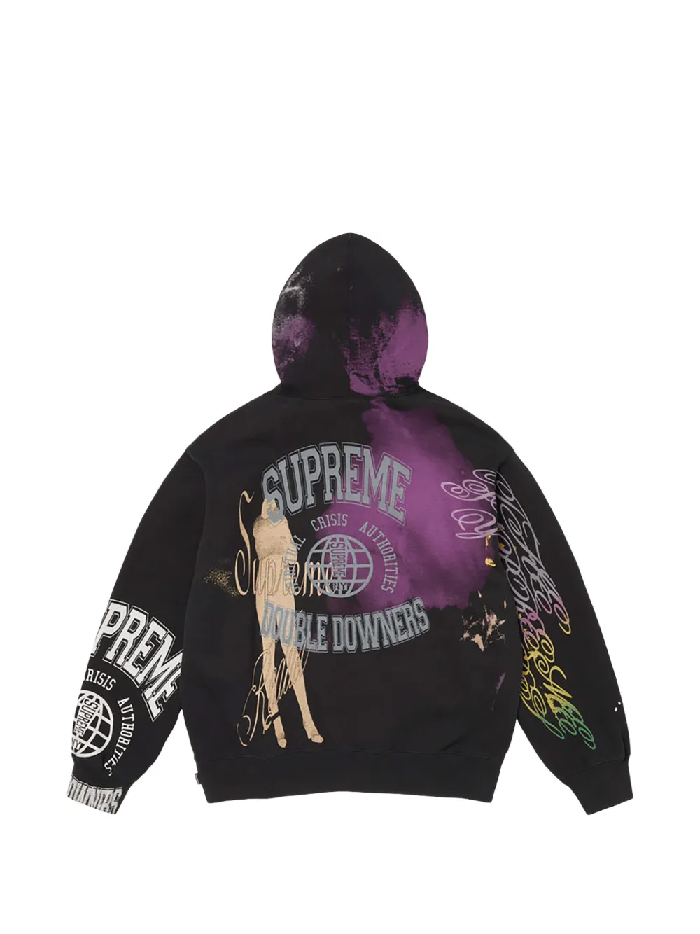 Supreme Hoodie met print Zwart