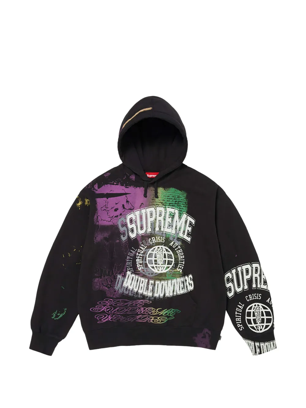 Supreme Hoodie mit grafischem Print - Schwarz
