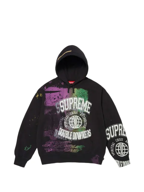 Supreme graphic-print drawstring hoodie