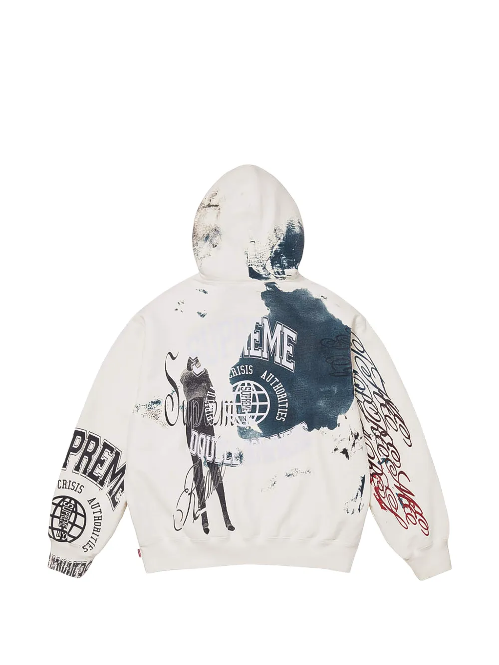Supreme Overprint hoodie Beige
