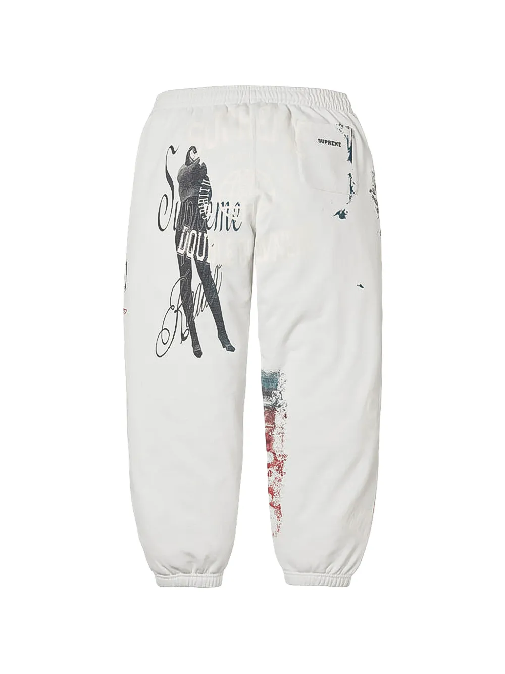Supreme Trainingsbroek met print Wit