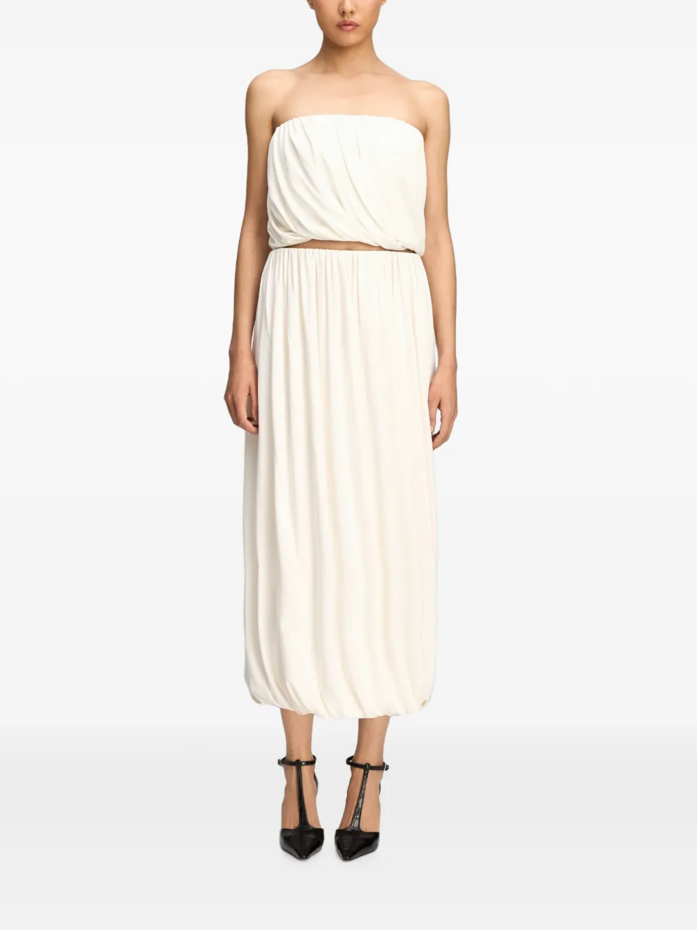 Cinq A Sept Calden midi-ballonrok Beige