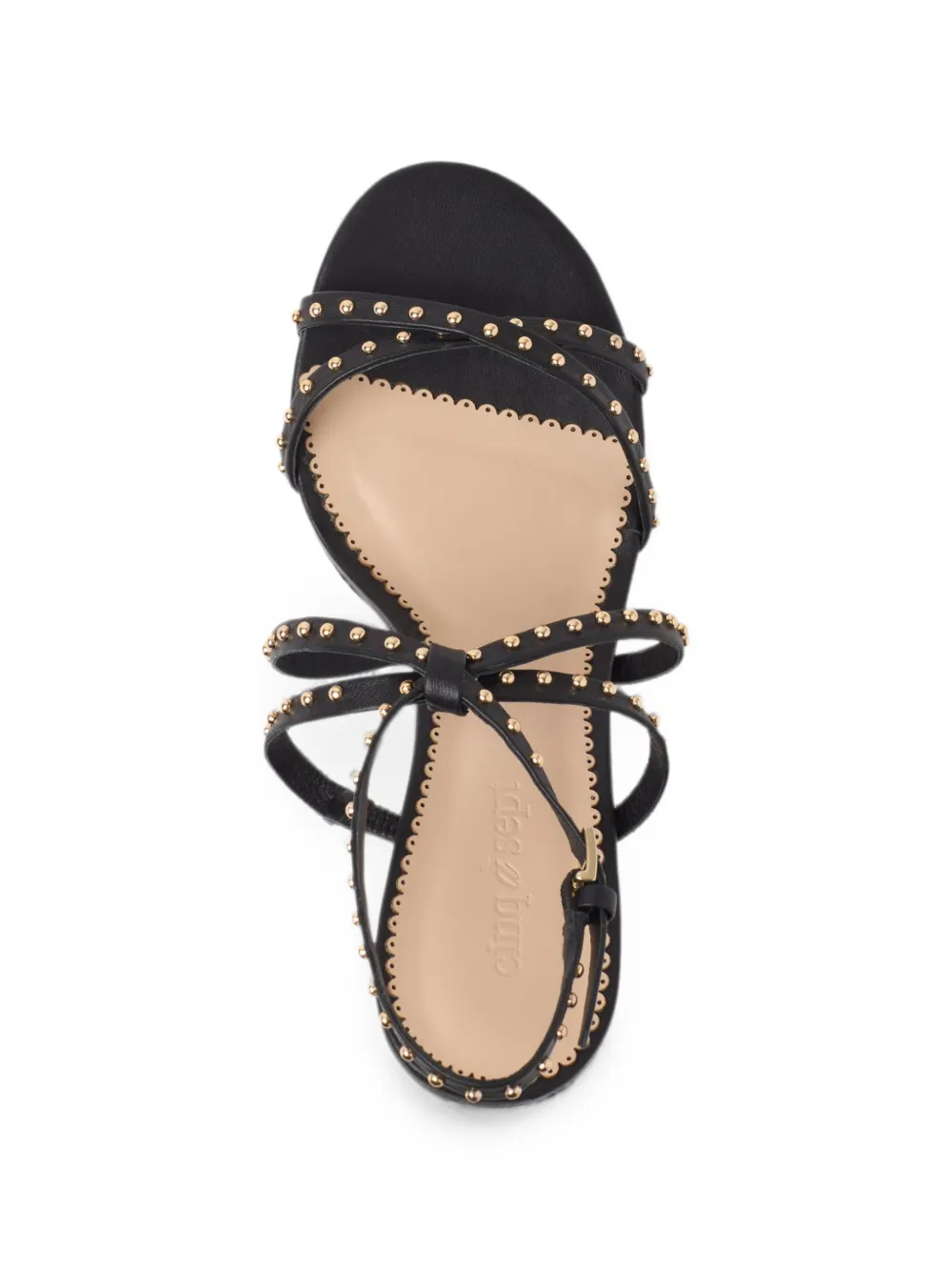Cinq A Sept Blair leren sandalen met studs Zwart
