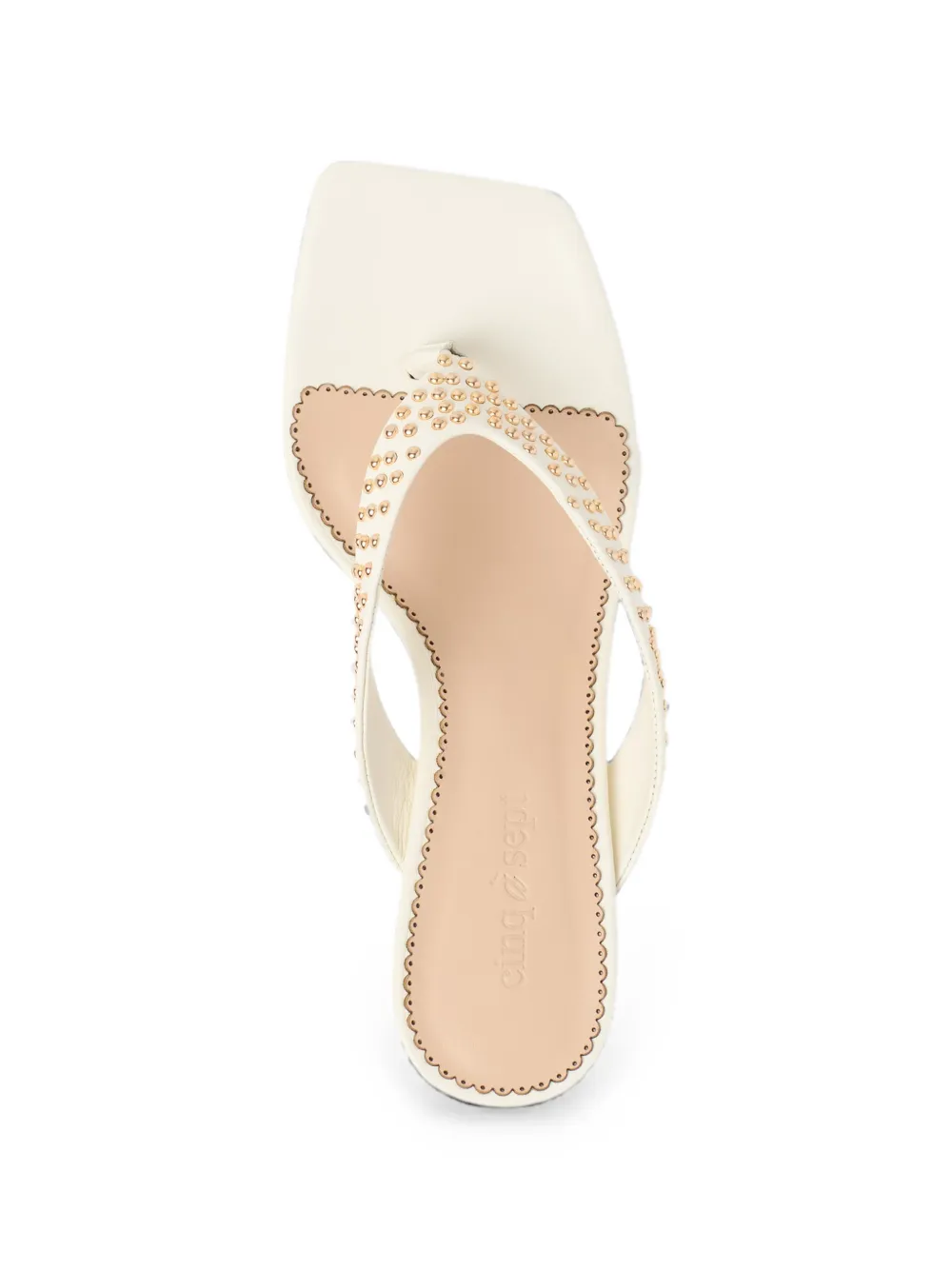 Cinq A Sept Frankie leren sandalen met studs Wit