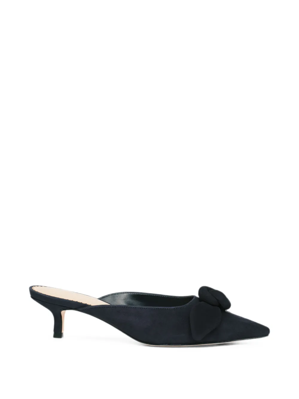 Cinq A Sept Layla calf suede knot-detail mules Blauw