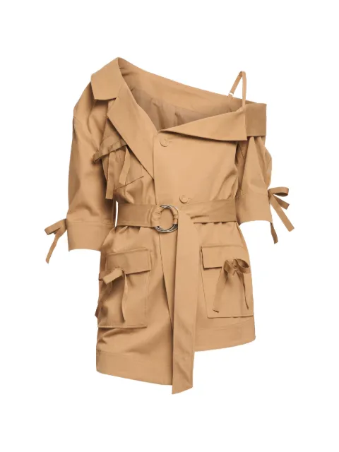 Cinq A Sept Saige off-shoulder belted jacket
