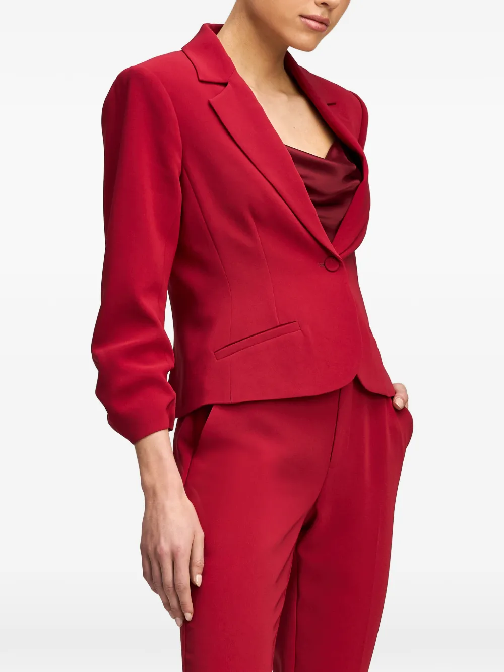 Cinq A Sept Blazer met ruches Rood