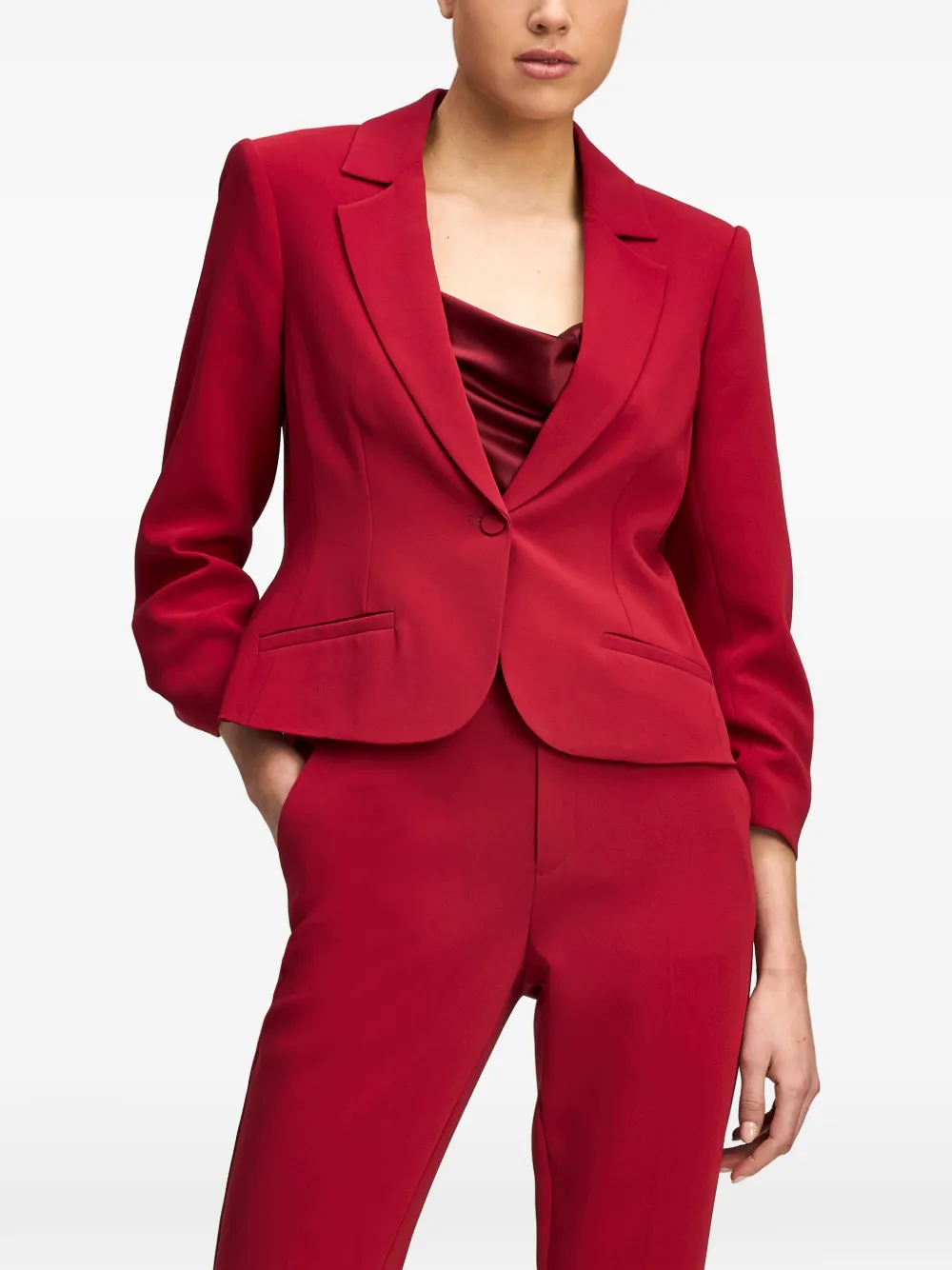 Cinq A Sept Blazer met ruches Rood