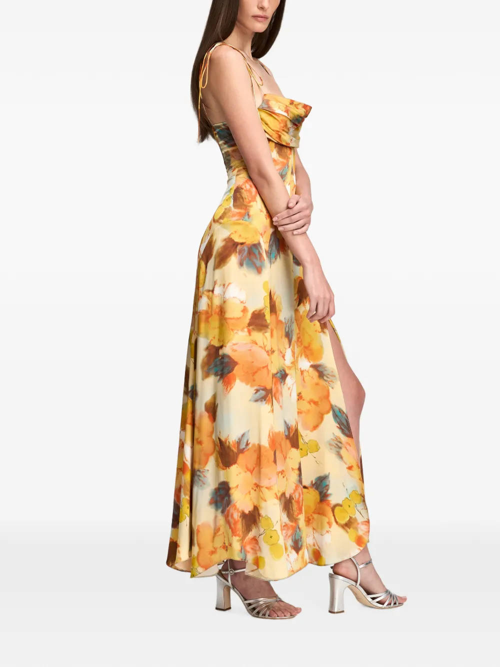 Cinq A Sept Betty maxi-jurk met bloemenprint Geel