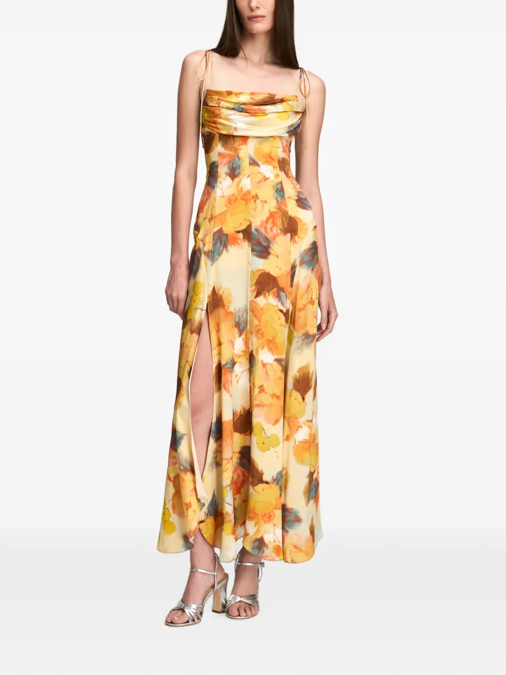 Cinq A Sept Betty maxi-jurk met bloemenprint Geel