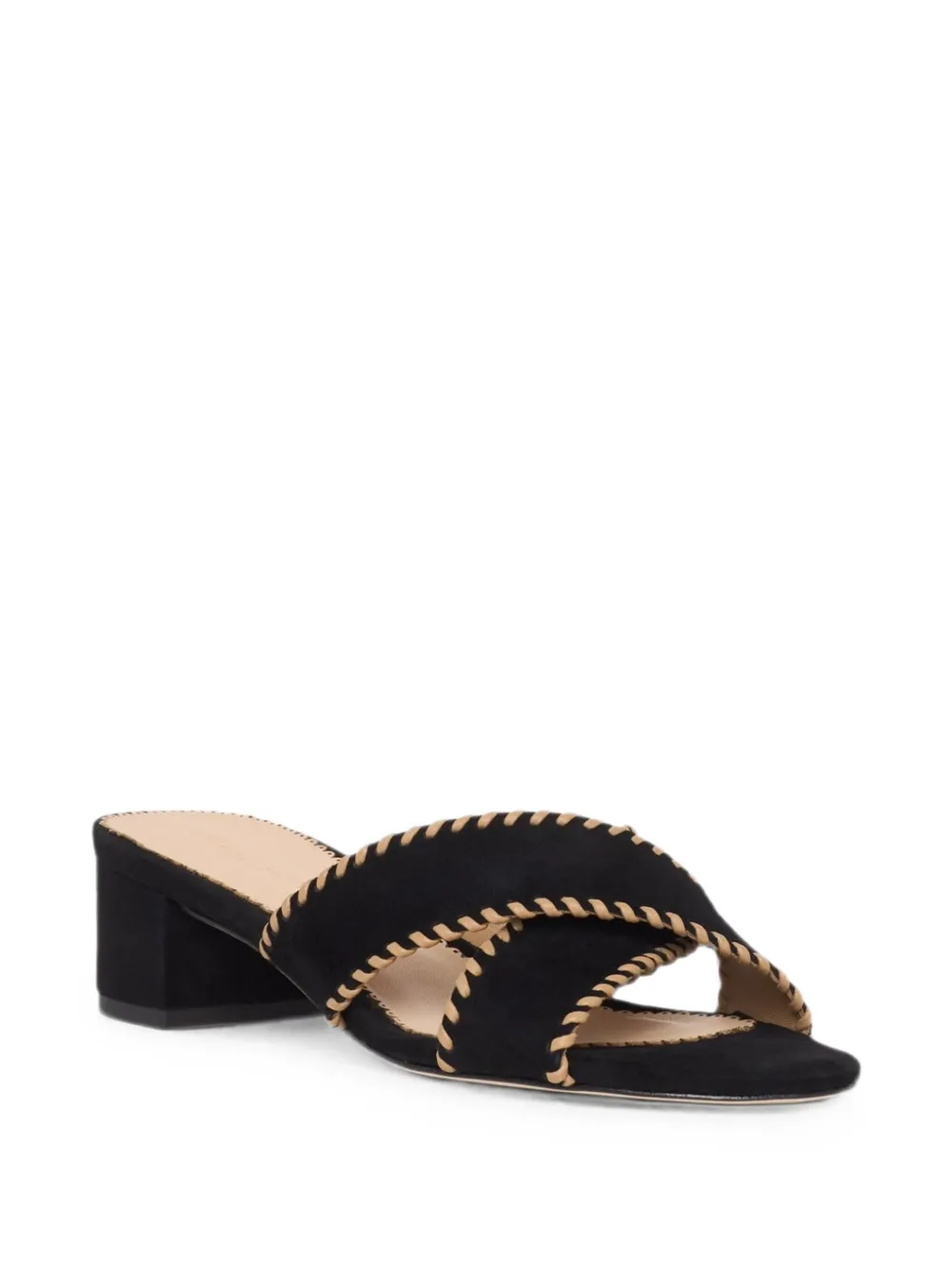 Cinq A Sept Amanda criss-cross suede sandals Zwart
