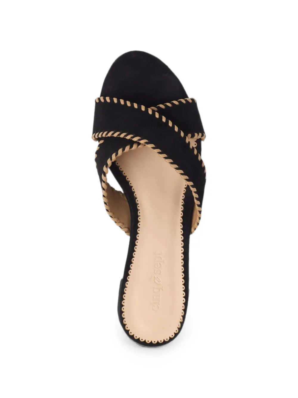 Cinq A Sept Amanda criss-cross suede sandals Zwart