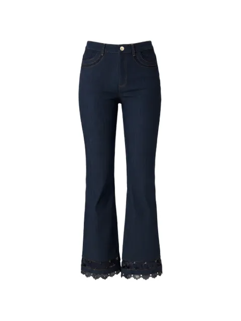 Cinq A Sept Stevie guipure lace-trim jeans