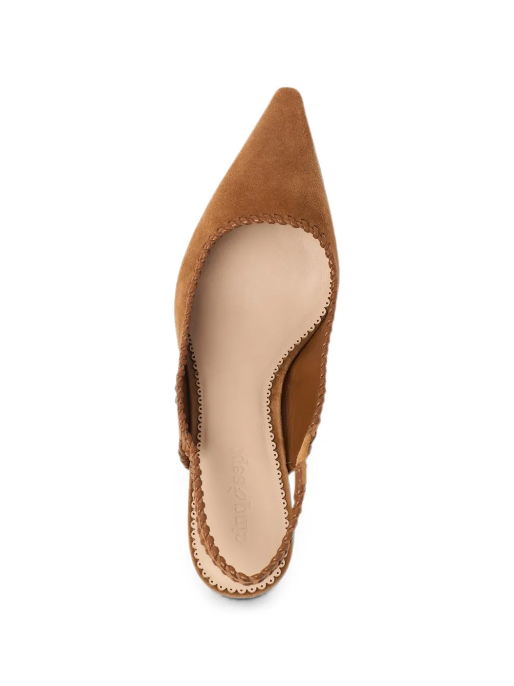 Cinq A Sept Sylvie braided-trim slingback pumps Bruin