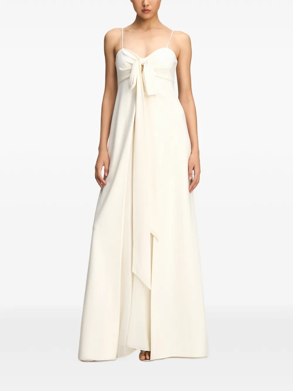Cinq A Sept Amberly maxi-jurk met strik-detail Beige