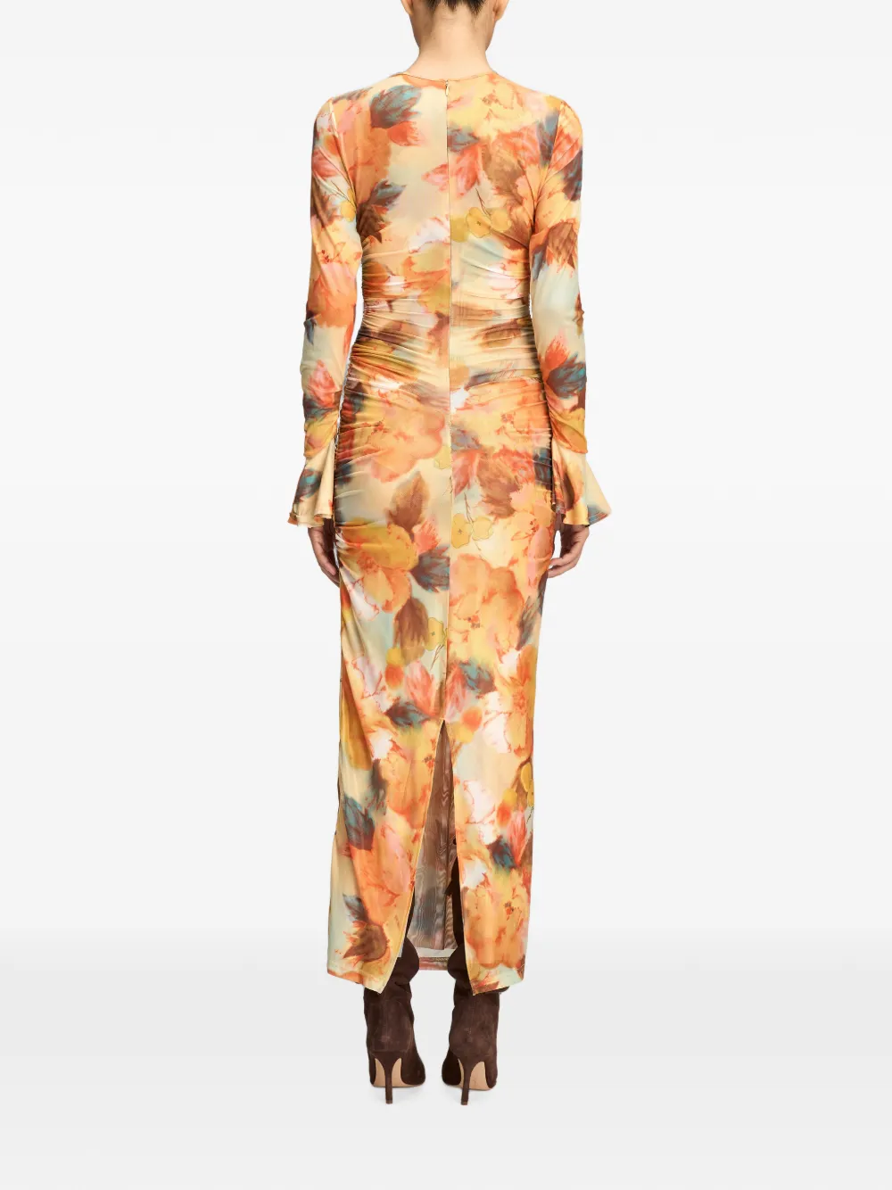 Cinq A Sept Maxi-jurk met bloemenprint Oranje