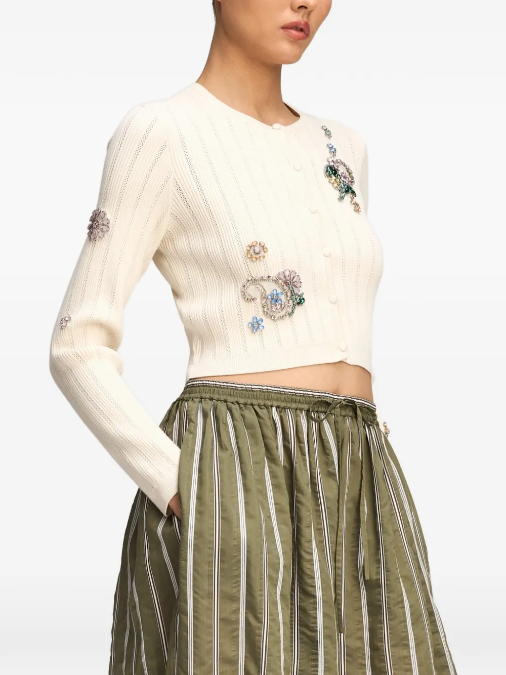 Cinq A Sept Allison geribbeld vest Wit