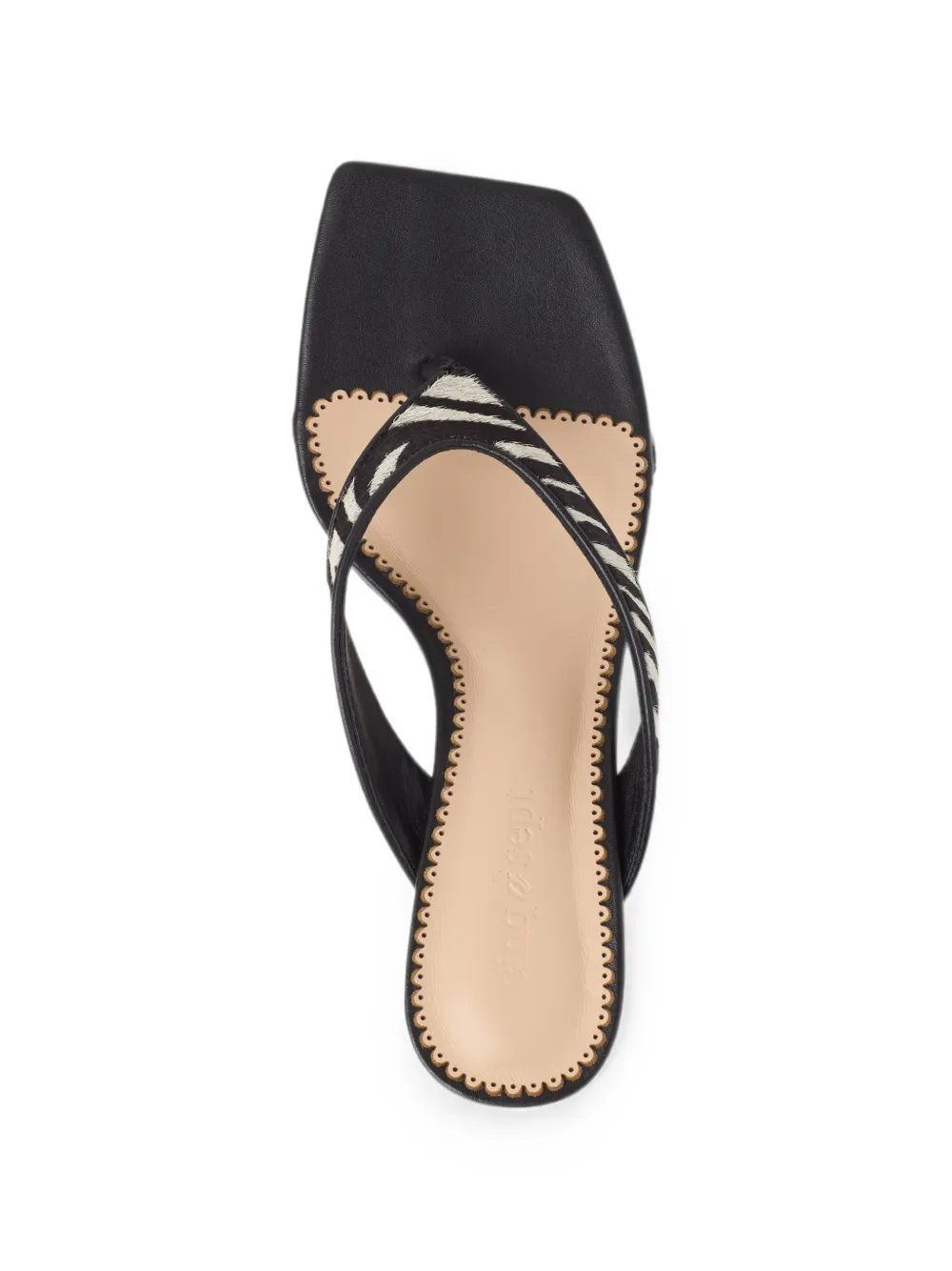 Cinq A Sept Frankie sandalen met zebra-patroon Zwart