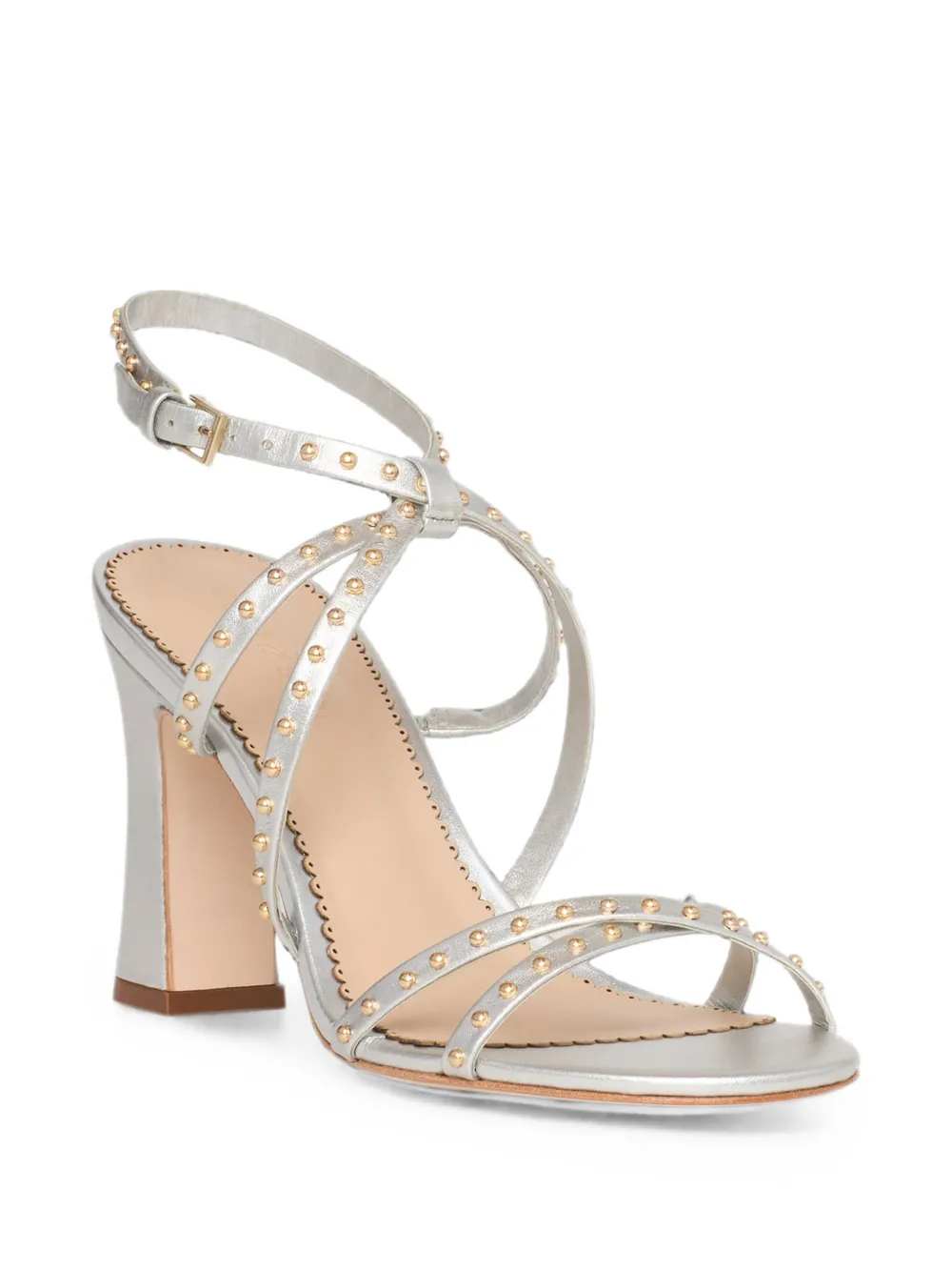 Cinq A Sept Blair studded leather sandals Zilver