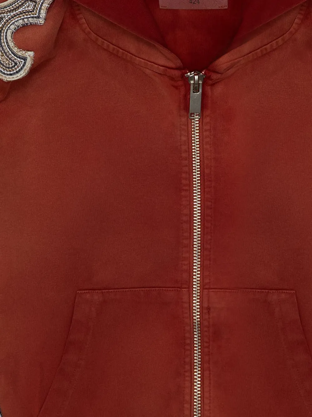 424 RR hoodie met borduurwerk Rood