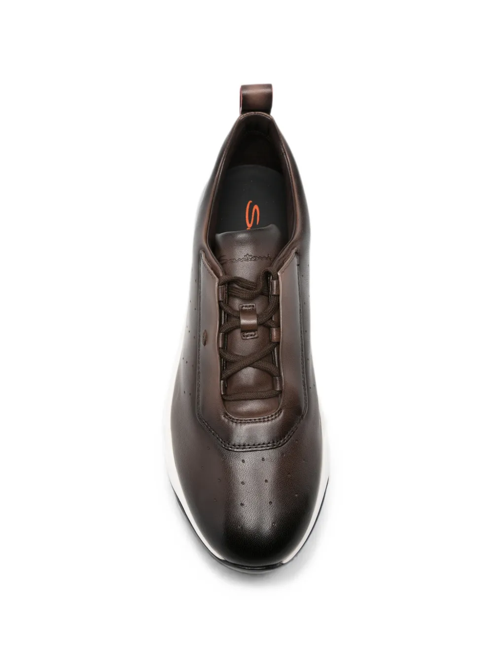 Santoni Leren sneakers Bruin