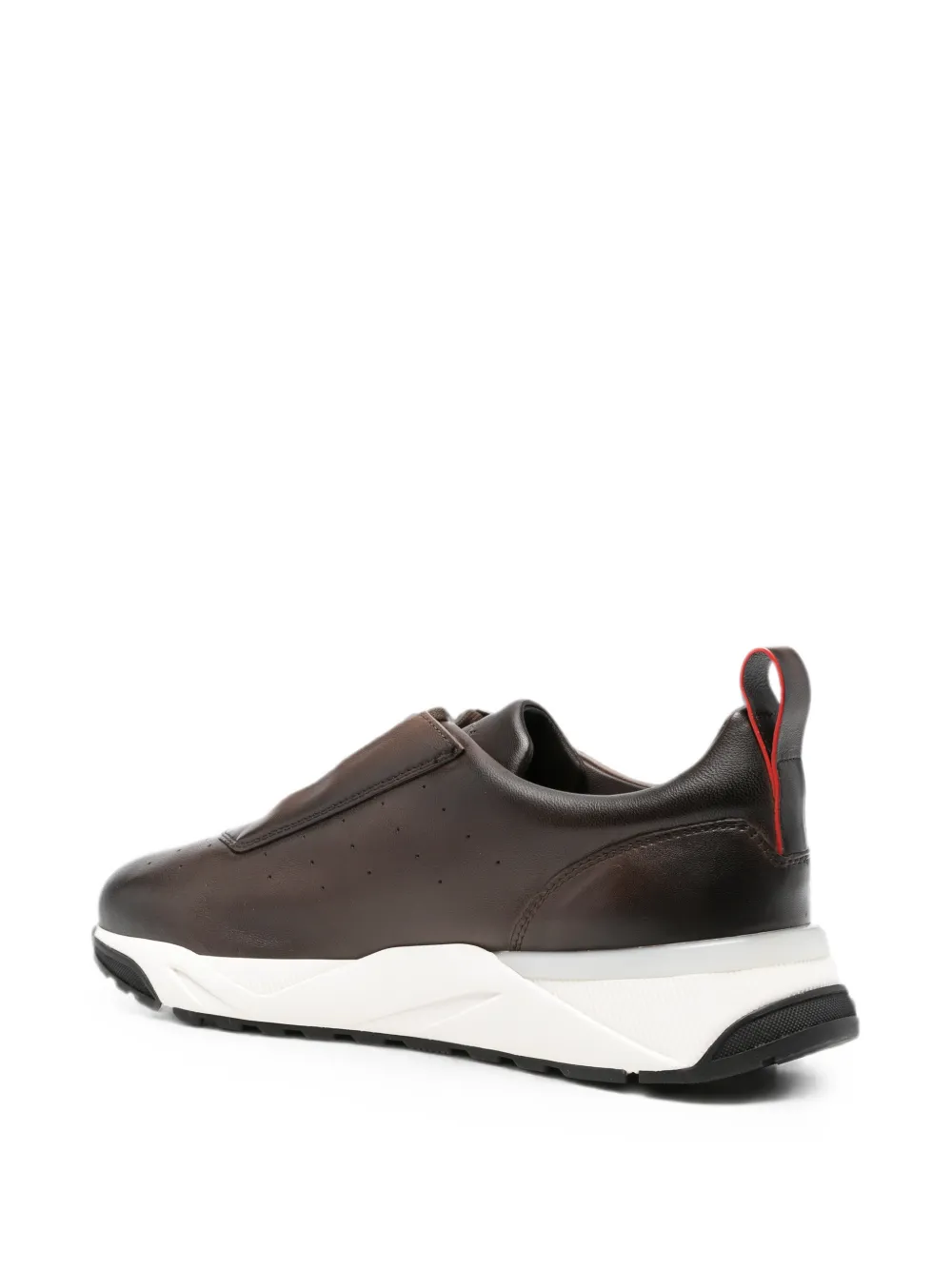 Santoni Leren sneakers Bruin