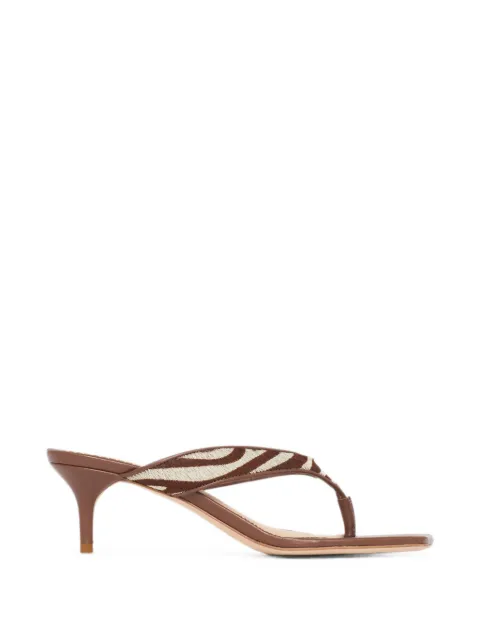 Cinq A Sept sandalias Frankie con estampado de cebra y tacón