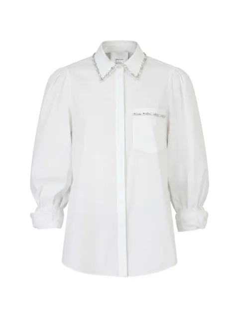 Cinq A Sept camisa Kaitlin de manga farol con detalles de cristal