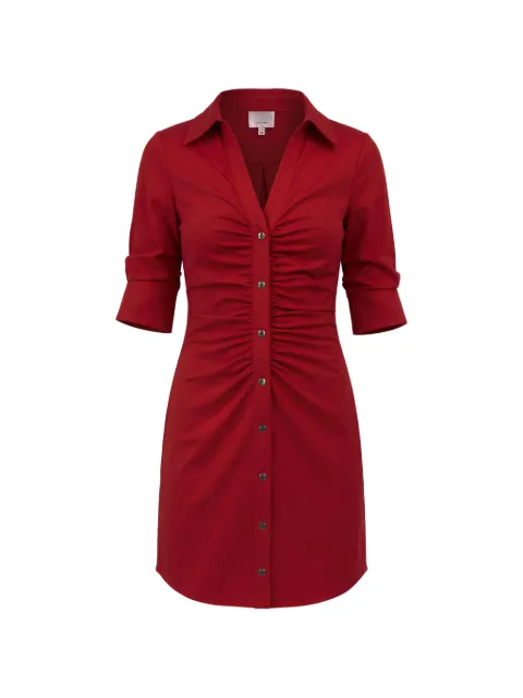 Cinq A Sept Elina ruched button-up mini dress