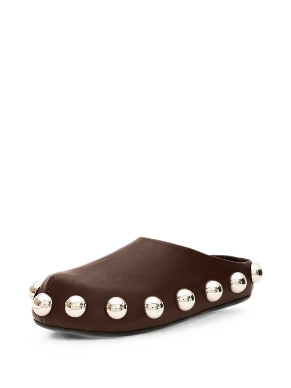 A.W.A.K.E. Mode Gabi stud-embellished leather mules Bruin