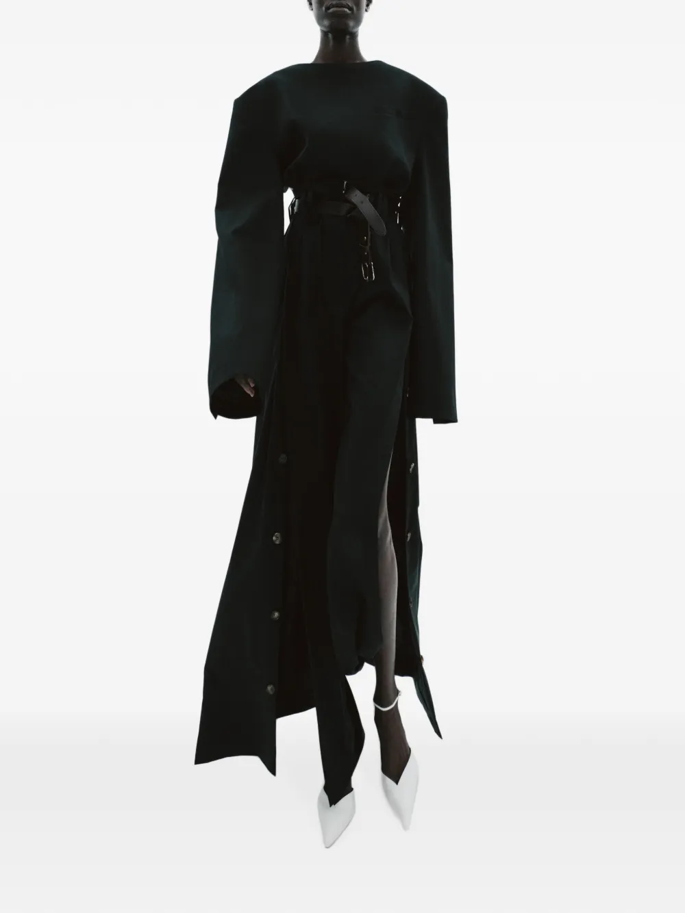 A.W.A.K.E. Mode Dina buckled ankle-strap mules Wit