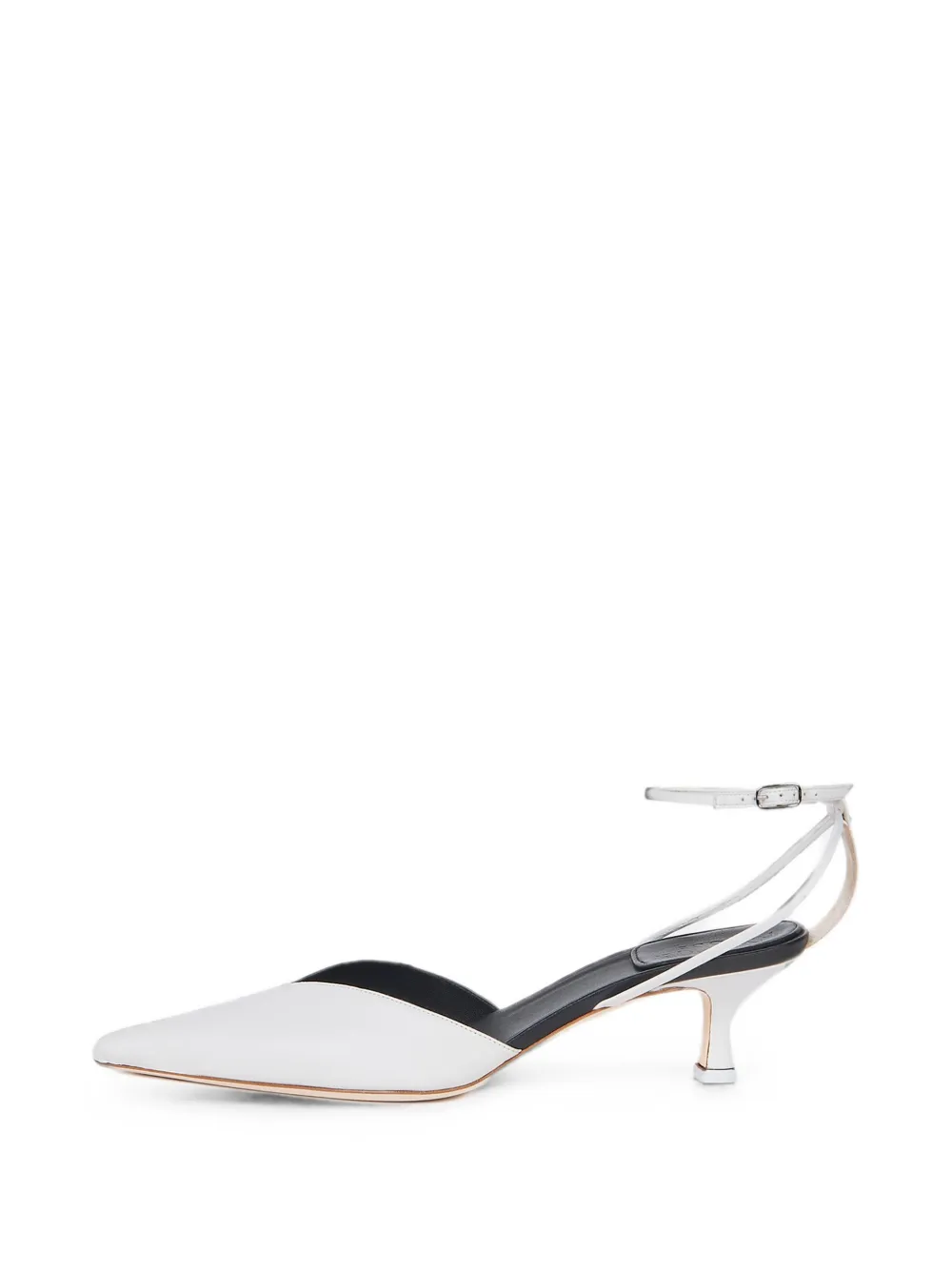 A.W.A.K.E. Mode Dina buckled ankle-strap mules Wit