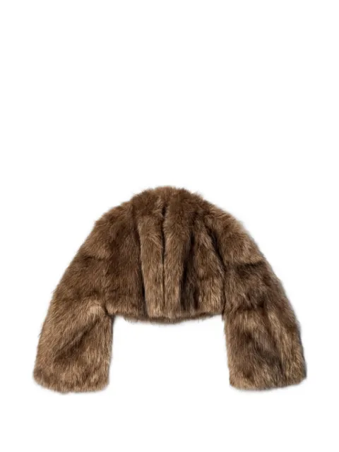 A.W.A.K.E. Mode faux-fur cropped jacket