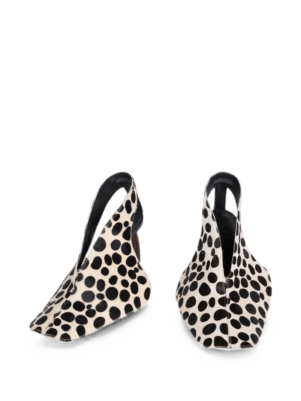 A.W.A.K.E. Mode Lauren dalmatian-print sandals Wit