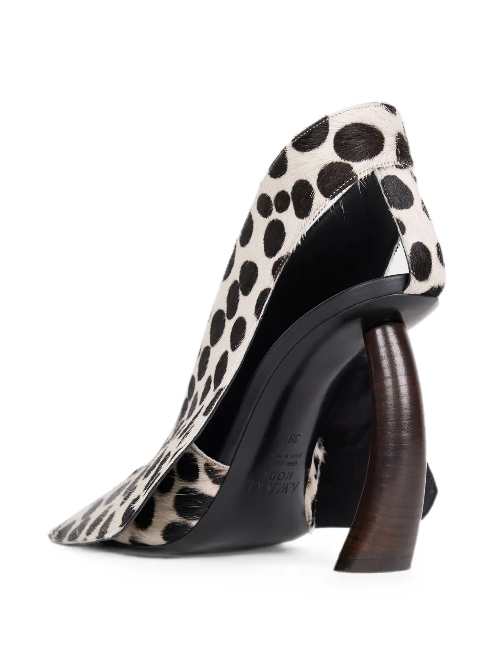 A.W.A.K.E. Mode Lauren dalmatian-print sandals Wit