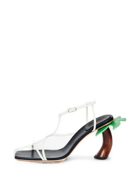 A.W.A.K.E. Mode Bianca wooden-heel sandals