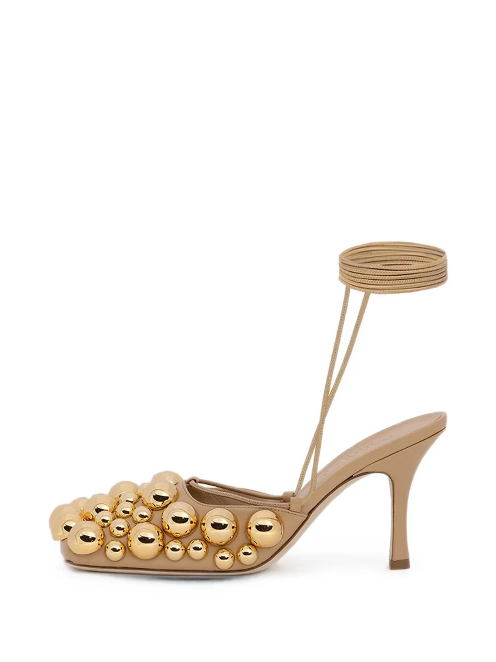 A.W.A.K.E. Mode Ursula sphere-embellished pumps Beige
