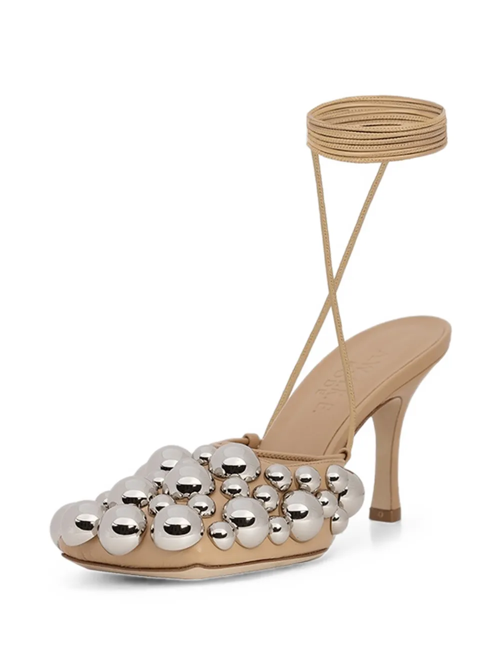A.W.A.K.E. Mode Ursula sphere-embellished pumps Beige