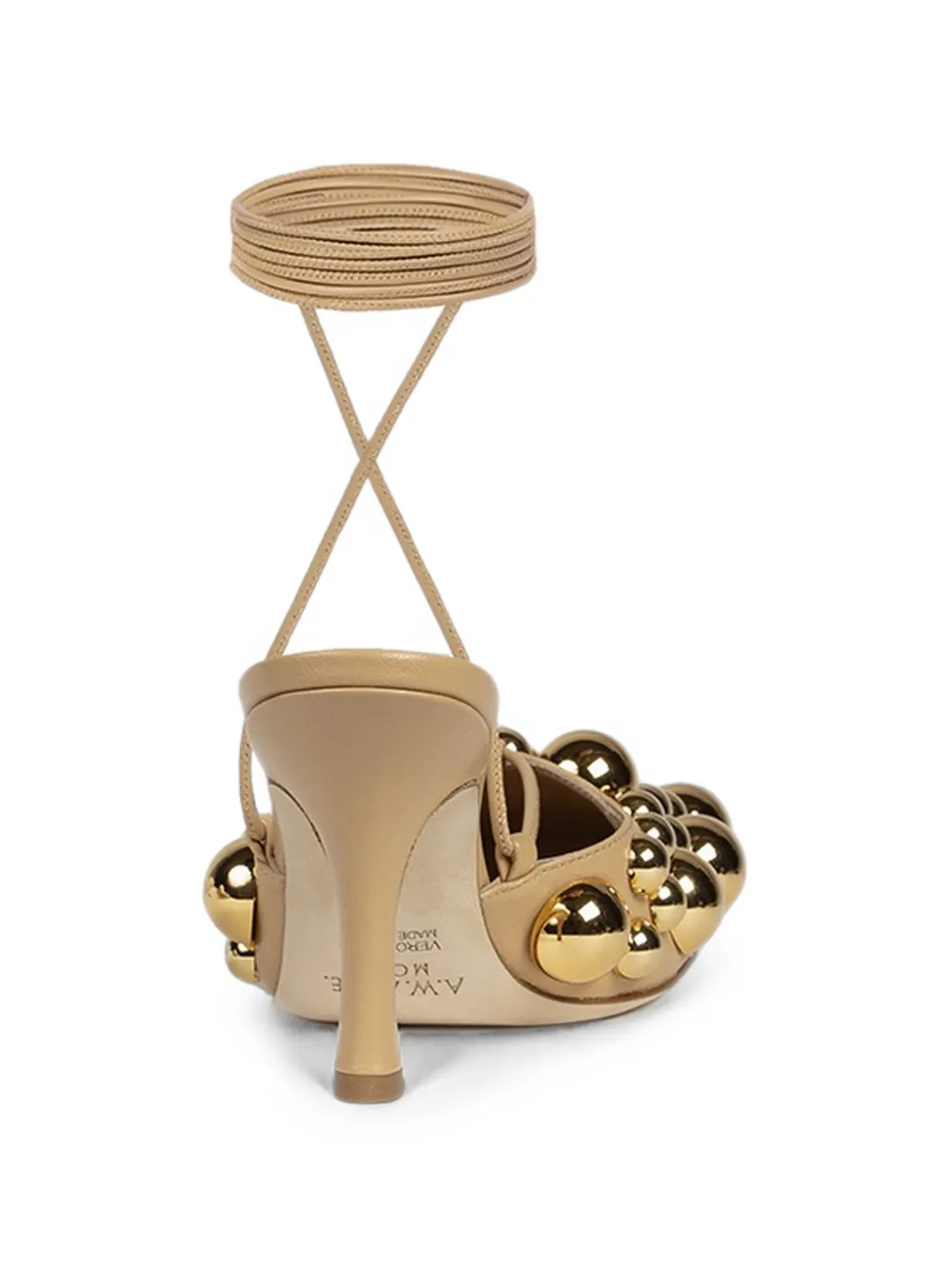 A.W.A.K.E. Mode Ursula sphere-embellished pumps Beige