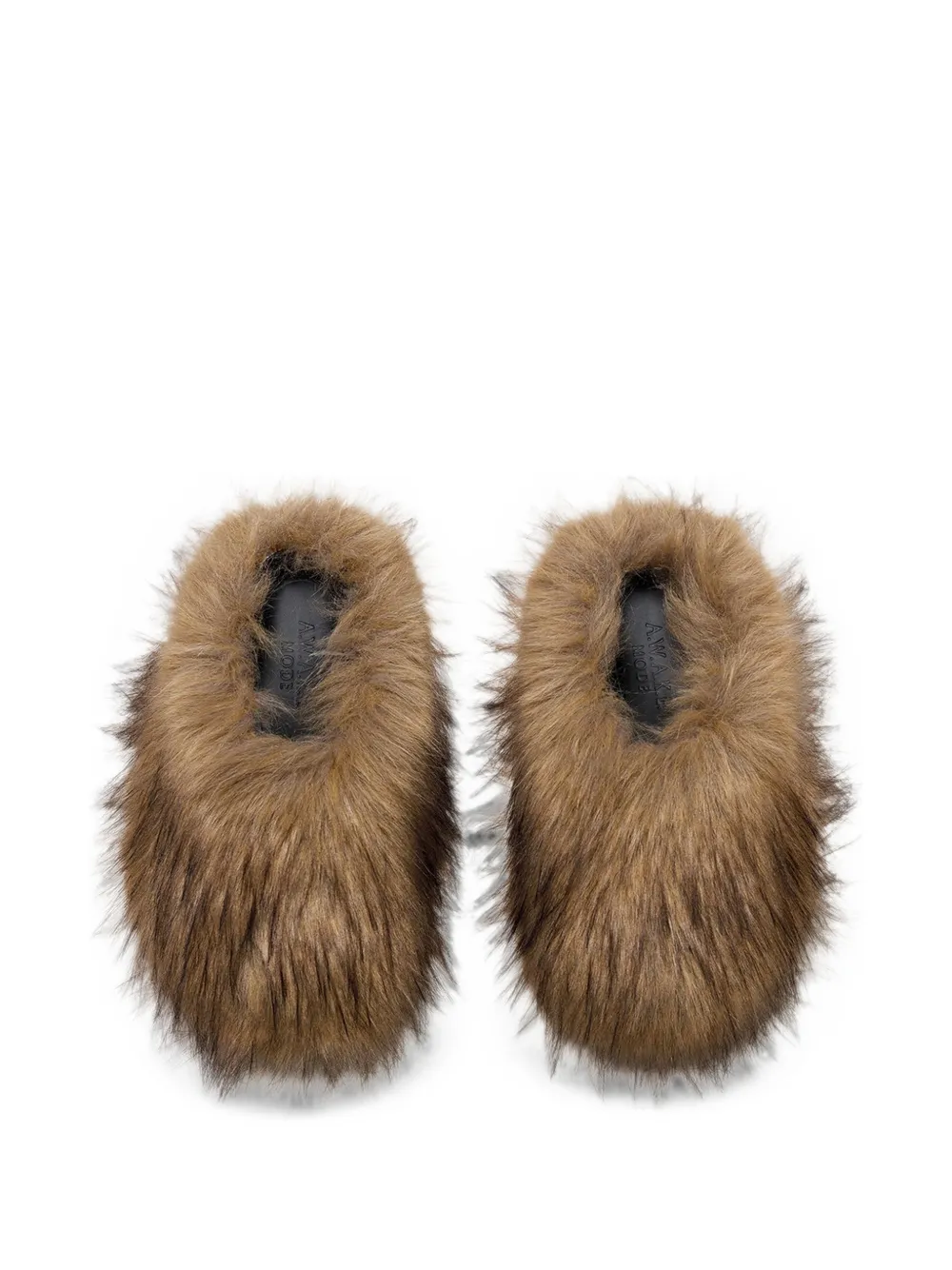A.W.A.K.E. Mode fur-texture mules Bruin