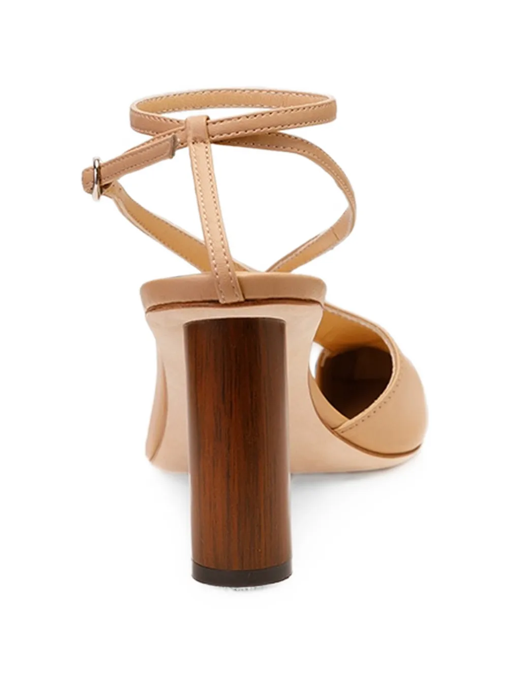 A.W.A.K.E. Mode Christine toe-cover sandals Beige