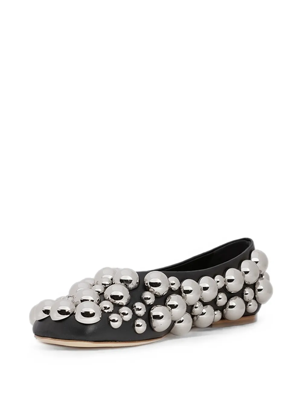 A.W.A.K.E. Mode Dora sphere-embellished ballet flats Zwart