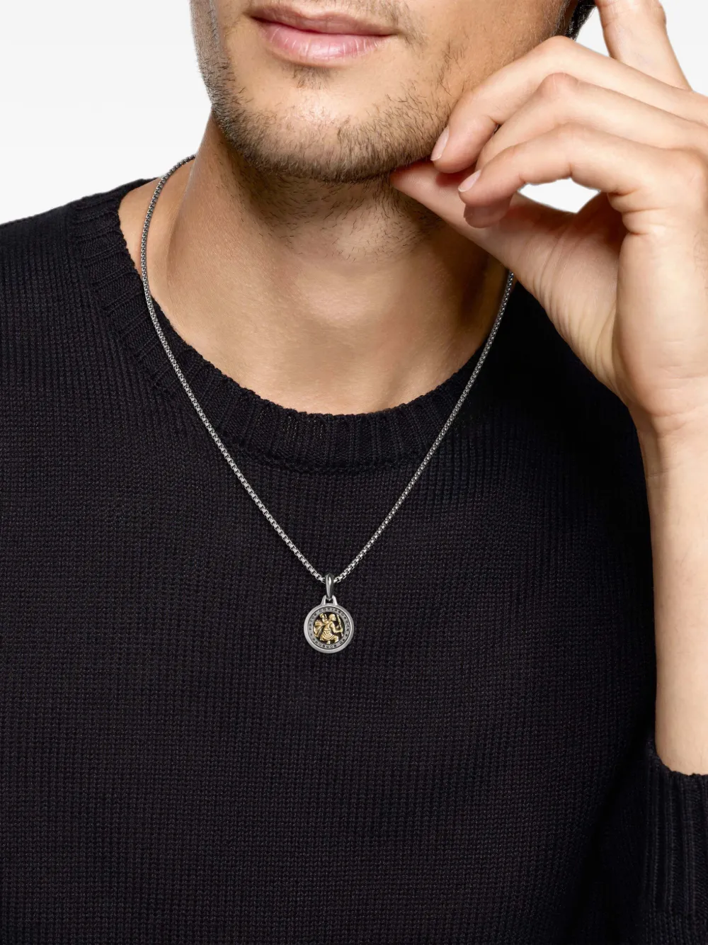 David Yurman 세인트 크리스토퍼 펜던트 In Silver